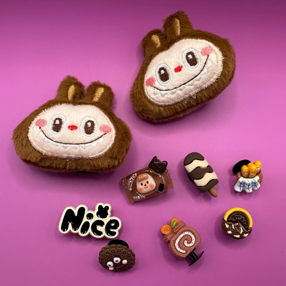 Fuzzy Monster no brand Crocs Plastic Clog Charms sets - Picture 8 of 10